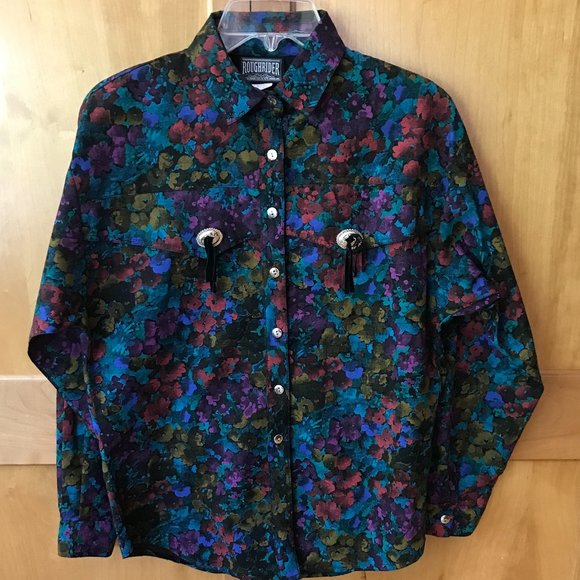 Vintage Western Shirt ROUGHRIDER by Circle T - Picture 1 of 11
